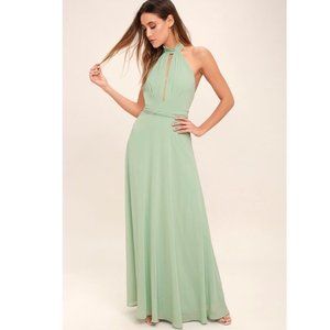 LULU'S BRIDESMAID / PROM DRESS SAGE GREEN FIRST COMES LOVE STYLE